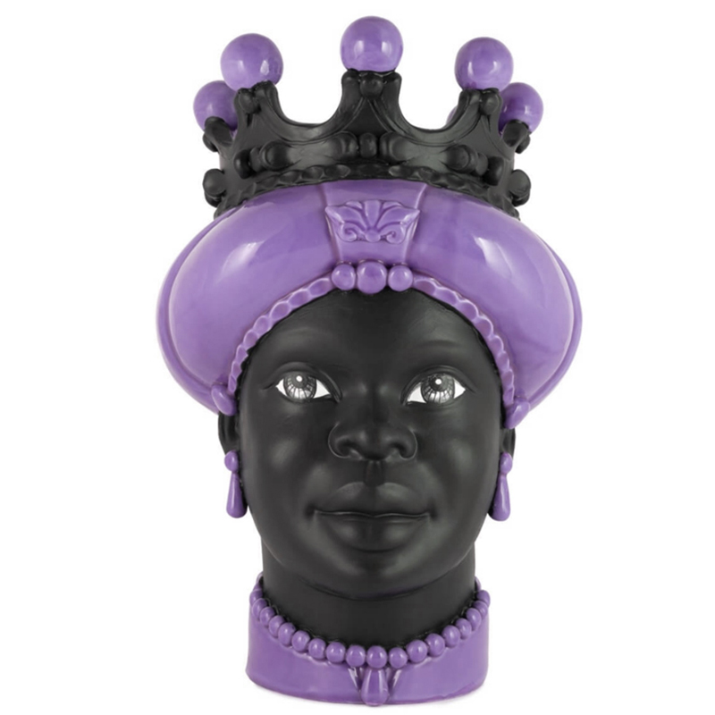 Ваза VASE MORO LADY CROWN DARK purple Черный Сиреневый Ваза VASE MORO LADY CROWN DARK purple Черный Сиреневый в Липецке | Loft Concept