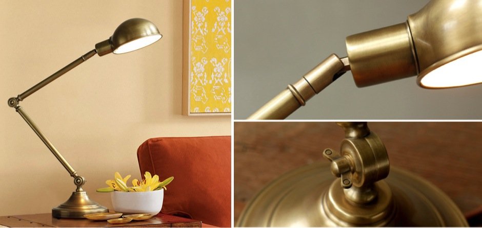 Настольная лампа Brass Vintage Loft Table Lamp Настольная лампа Brass Vintage Loft Table Lamp - Loft-Concept в Липецке