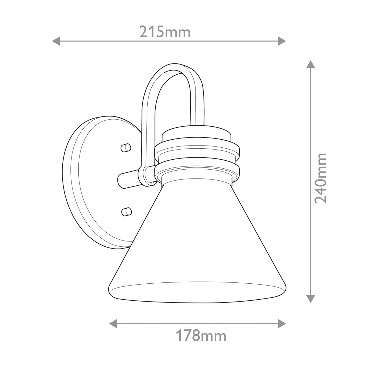 Бра с белым матовым плафоном в форме конуса Kichler в Липецке