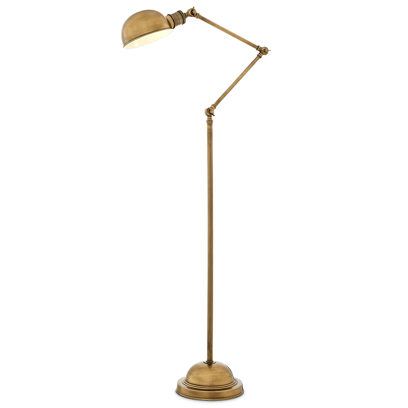 Торшер Eichholtz Floor Lamp Soho Brass Винтажная латунь Латунь Торшер Eichholtz Floor Lamp Soho Brass Винтажная латунь Латунь в Липецке | Loft Concept