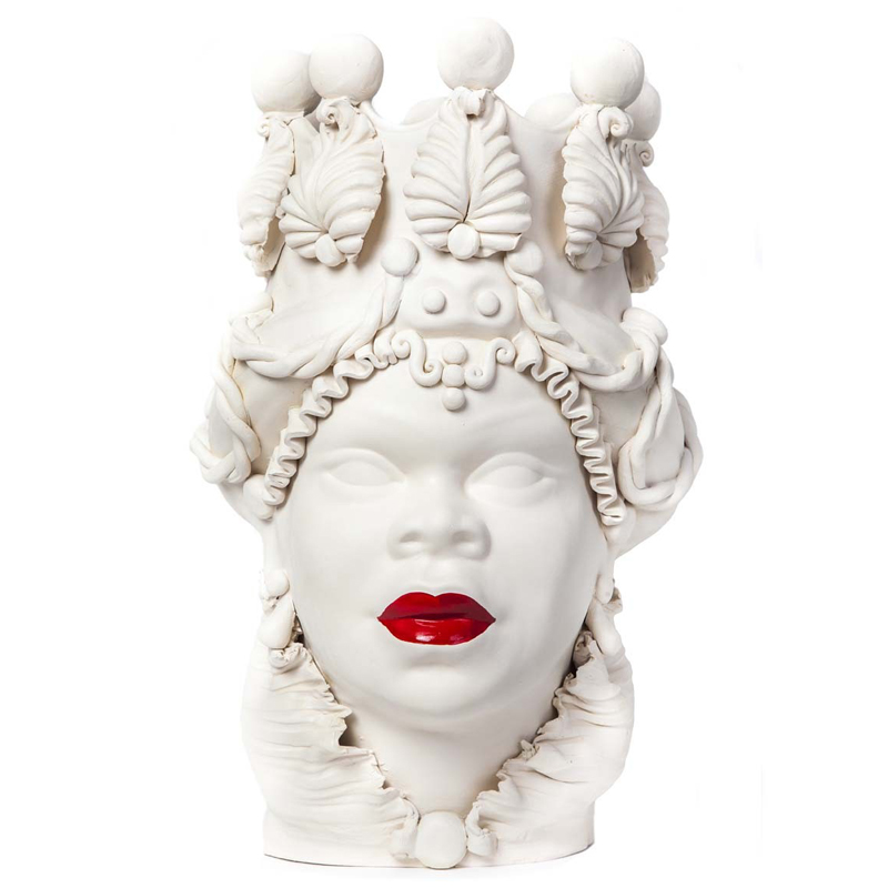 Ваза VASE MORO LADY LIPSTICK Белый Красный Ваза VASE MORO LADY LIPSTICK Белый Красный в Липецке | Loft Concept