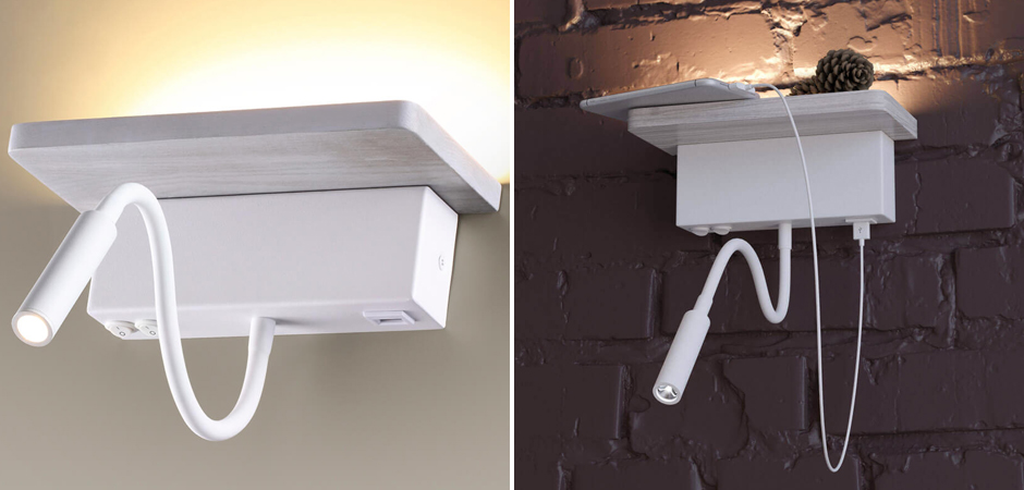 Бра Shirk Белое с USB входом Бра Shirk Белое с USB входом - Loft-Concept в Липецке