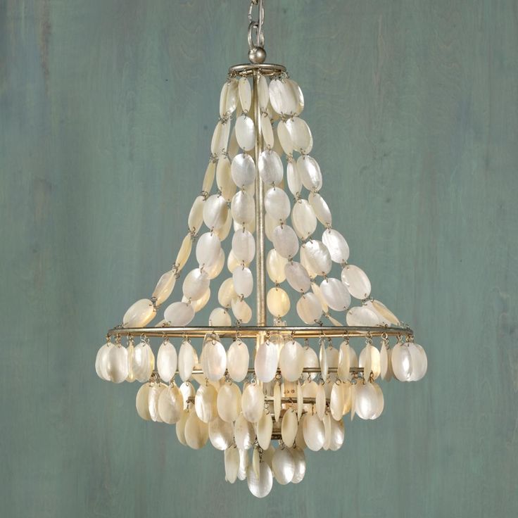 Подвесной светильник SHELL Classic Chandelier Белый Серебряный Подвесной светильник SHELL Classic Chandelier Белый Серебряный в Липецке | Loft Concept