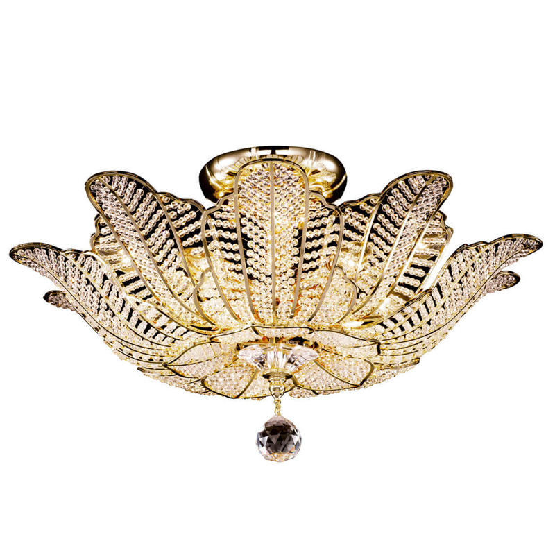 Потолочная люстра Franseza Chandelier gold Золотой Прозрачный (Transparent) Потолочная люстра Franseza Chandelier gold Золотой Прозрачный (Transparent) в Липецке | Loft Concept