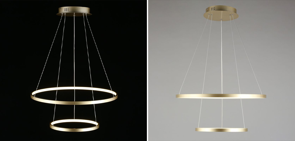 Люстра Ring Horizontal Double Gold Люстра Ring Horizontal Double Gold - Loft-Concept в Липецке