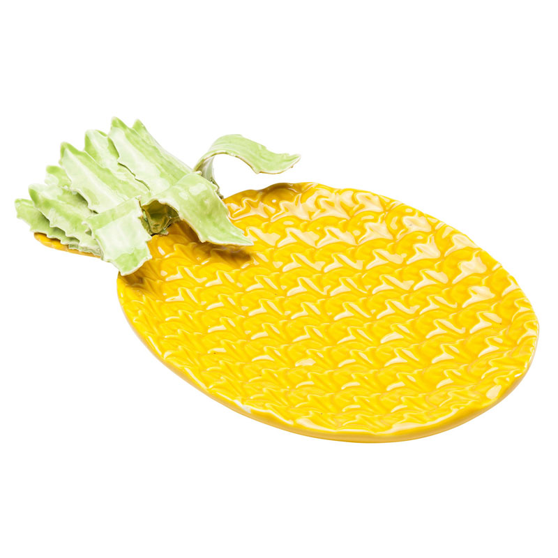 Тарелка Pineapple Plate Желтый Зеленый Тарелка Pineapple Plate Желтый Зеленый в Липецке | Loft Concept