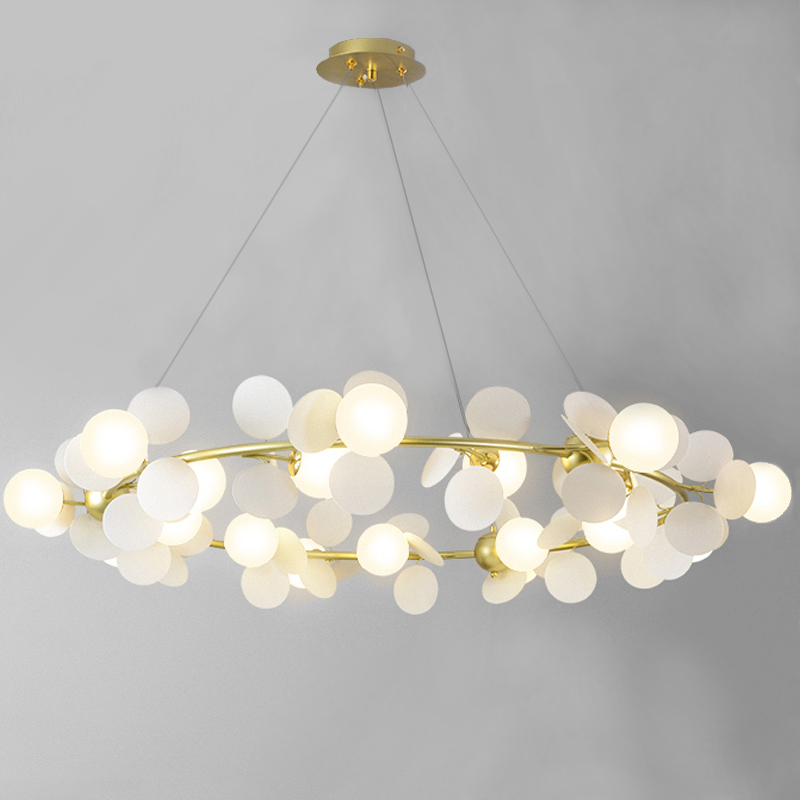 Люстра MATISSE Chandelier circle white Золотой Белый Люстра MATISSE Chandelier circle white Золотой Белый в Липецке | Loft Concept