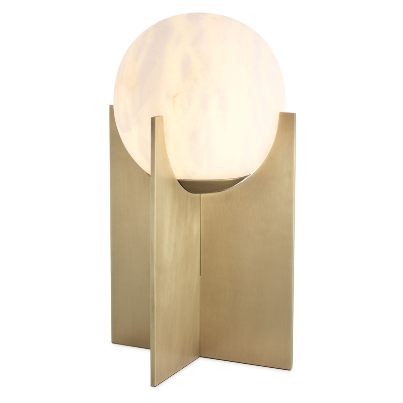 Настольная лампа Eichholtz Table Lamp Scorpios L Латунь Античная полированная Белый Настольная лампа Eichholtz Table Lamp Scorpios L Латунь Античная полированная Белый в Липецке | Loft Concept
