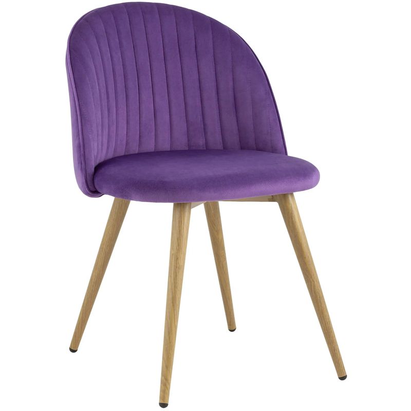 Стул Miruna Chair Лиловый Велюр Лиловый Древесина Стул Miruna Chair Лиловый Велюр Лиловый Древесина в Липецке | Loft Concept
