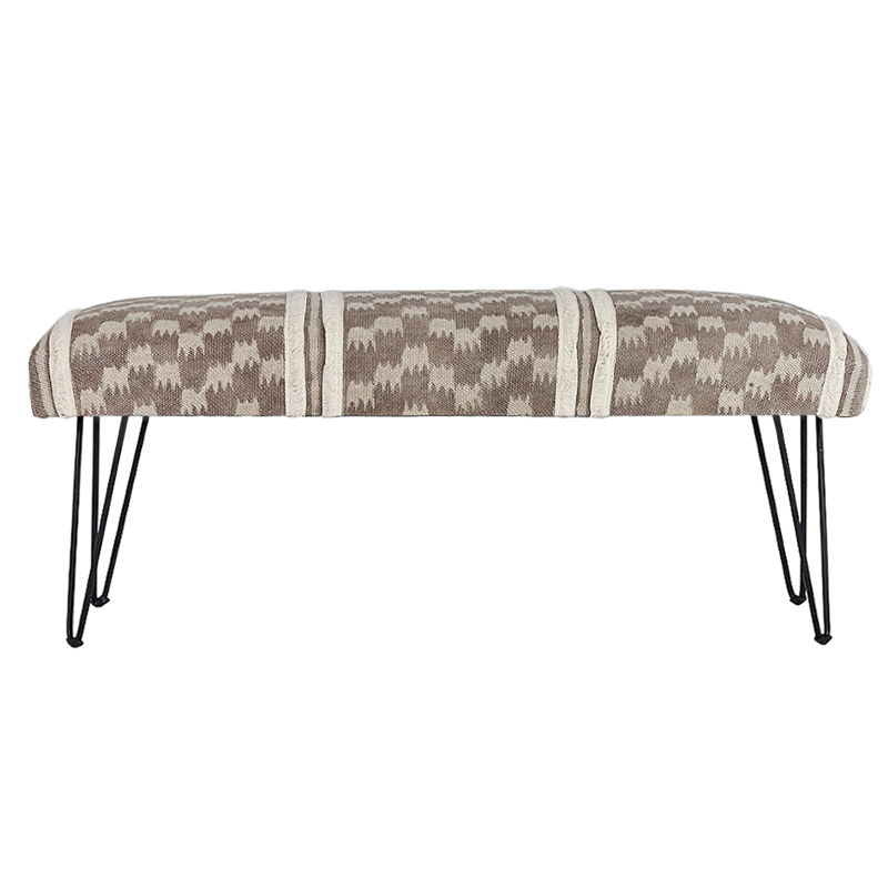 Оттоманка Beige Kilim Ornament Бежево-серый Оттоманка Beige Kilim Ornament Бежево-серый в Липецке | Loft Concept
