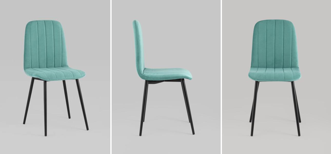 Стул Easy Chair Велюр Мятный цвет - фото