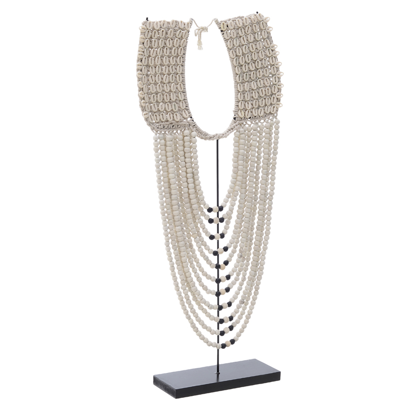 Этническое ожерелье на подставке Seashell Necklace Бежевый Черный Этническое ожерелье на подставке Seashell Necklace Бежевый Черный в Липецке | Loft Concept