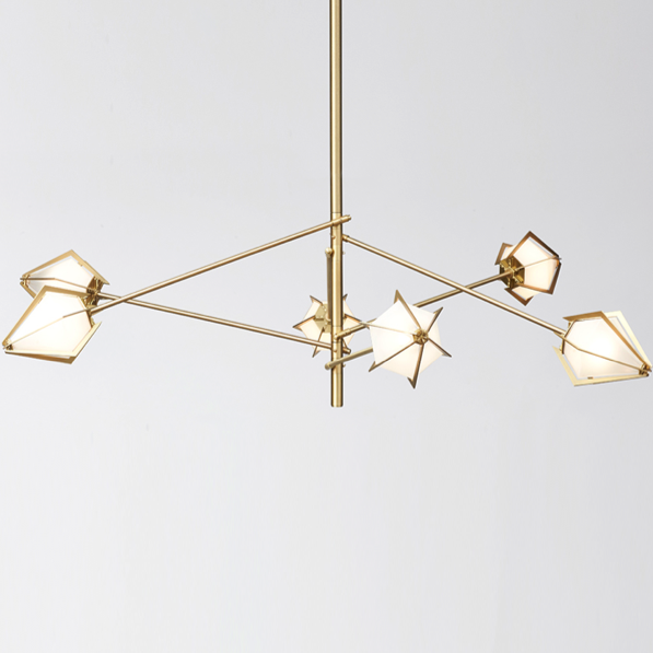 Люстра HARLOW Spoke Chandelier Gabriel Scott Латунь Люстра HARLOW Spoke Chandelier Gabriel Scott Латунь в Липецке | Loft Concept