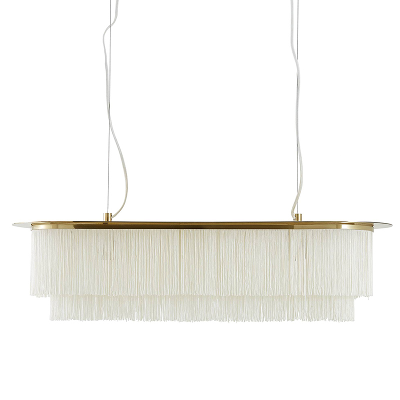 Люстра Houtique Linear Chandelier Cream Кремовый Латунь Люстра Houtique Linear Chandelier Cream Кремовый Латунь в Липецке | Loft Concept