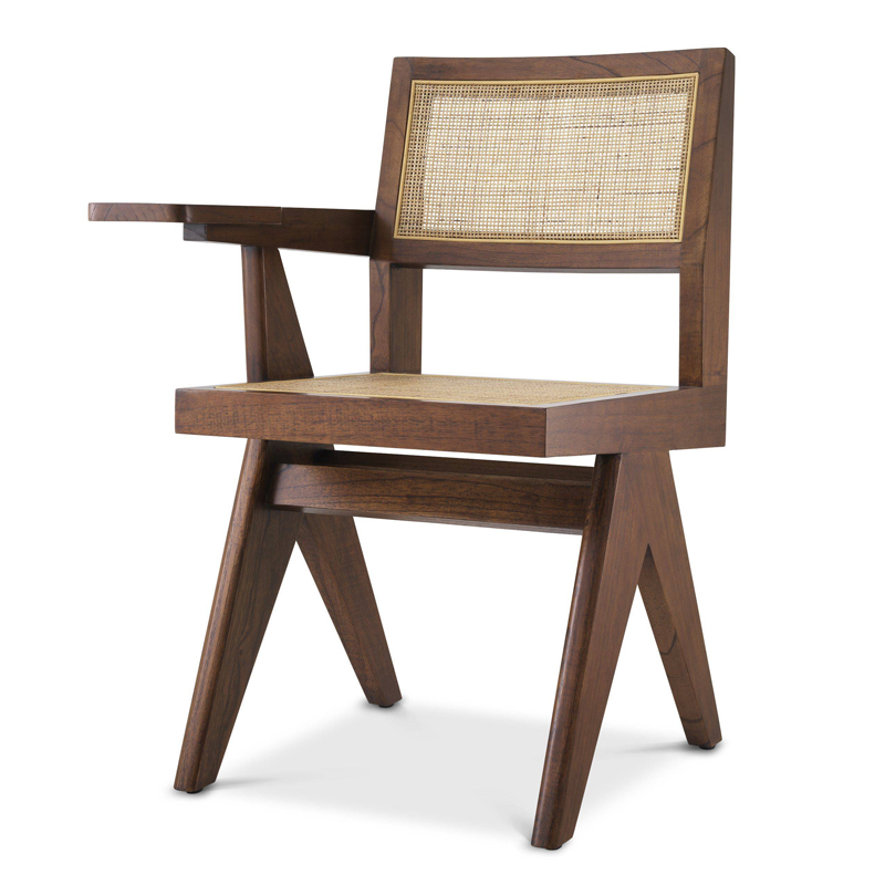 Стул Eichholtz Chair Niclas With Desk brown Бежевый Коричневый Стул Eichholtz Chair Niclas With Desk brown Бежевый Коричневый в Липецке | Loft Concept
