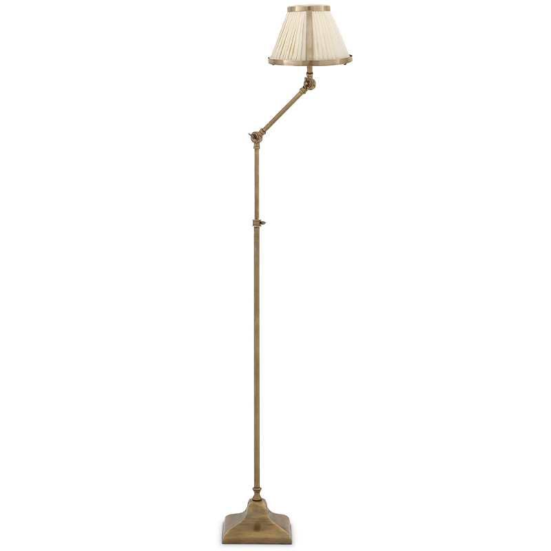 Торшер Eichholtz Floor Lamp Brunswick Винтажная латунь Кремовый Черный Торшер Eichholtz Floor Lamp Brunswick Винтажная латунь Кремовый Черный в Липецке | Loft Concept