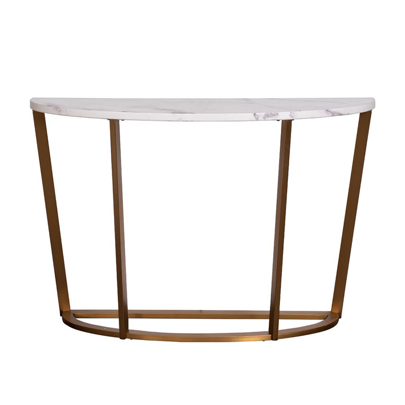Консоль Carlo Console матовое золото Белый Мрамор Bianco Консоль Carlo Console матовое золото Белый Мрамор Bianco в Липецке | Loft Concept