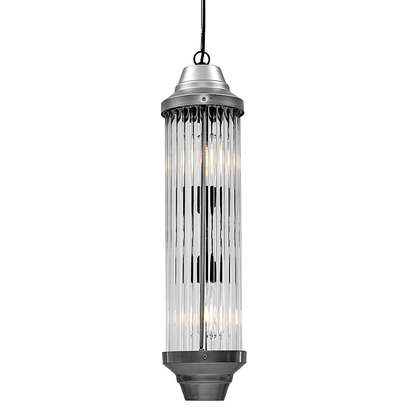 Подвесной светильник Transparent Tubes Pendant Хром Прозрачный Подвесной светильник Transparent Tubes Pendant Хром Прозрачный в Липецке | Loft Concept