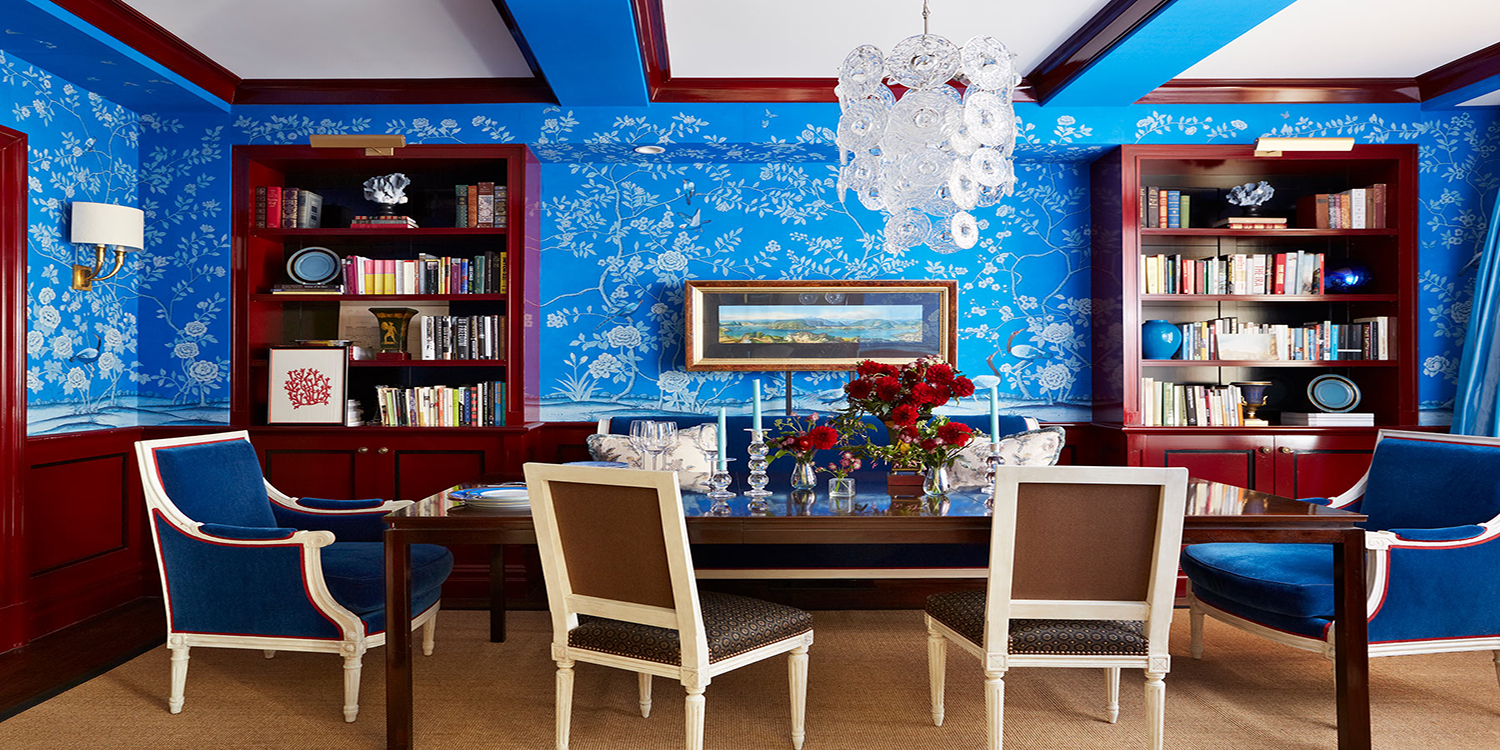 Обои ручная роспись Earlham Bright Blue - фото №1