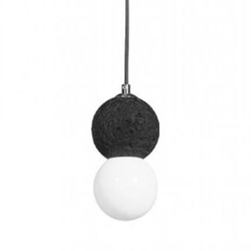 Светильник подвесной Sea foam Black диаметр 10 Белый Черный Светильник подвесной Sea foam Black диаметр 10 Белый Черный в Липецке | Loft Concept