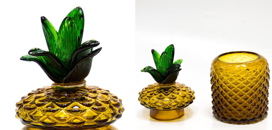 Ваза с крышкой Pineapple Transparent Amber S Ваза с крышкой Pineapple Transparent Amber S - Loft-Concept в Липецке