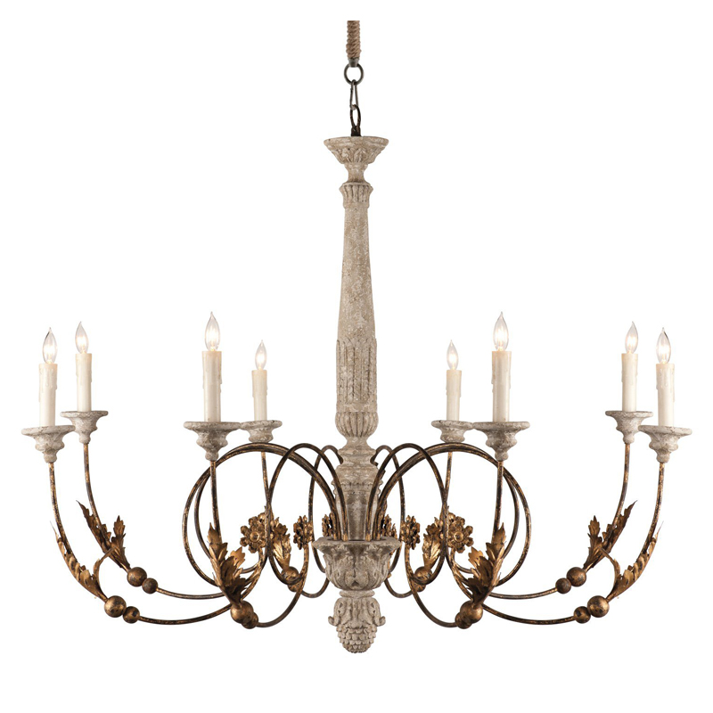 Люстра Mauricette Provence Chandelier Бронза Светло-серый Люстра Mauricette Provence Chandelier Бронза Светло-серый в Липецке | Loft Concept
