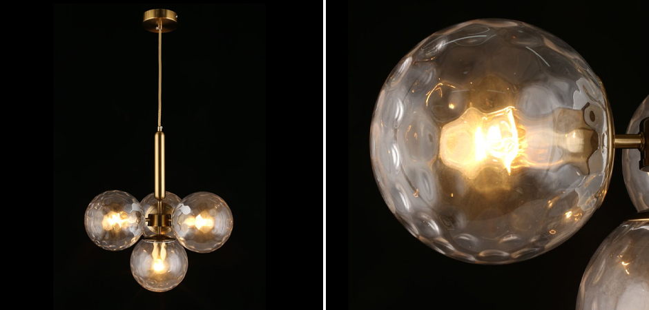 Люстра Bubble Glass с рельефным стеклом Люстра Bubble Glass с рельефным стеклом - Loft-Concept в Липецке
