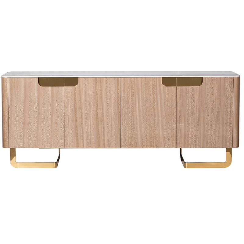 Комод длинный на металлических ножках Bertran Chest of Drawers Латунь Бежевый Белый Комод длинный на металлических ножках Bertran Chest of Drawers Латунь Бежевый Белый в Липецке | Loft Concept