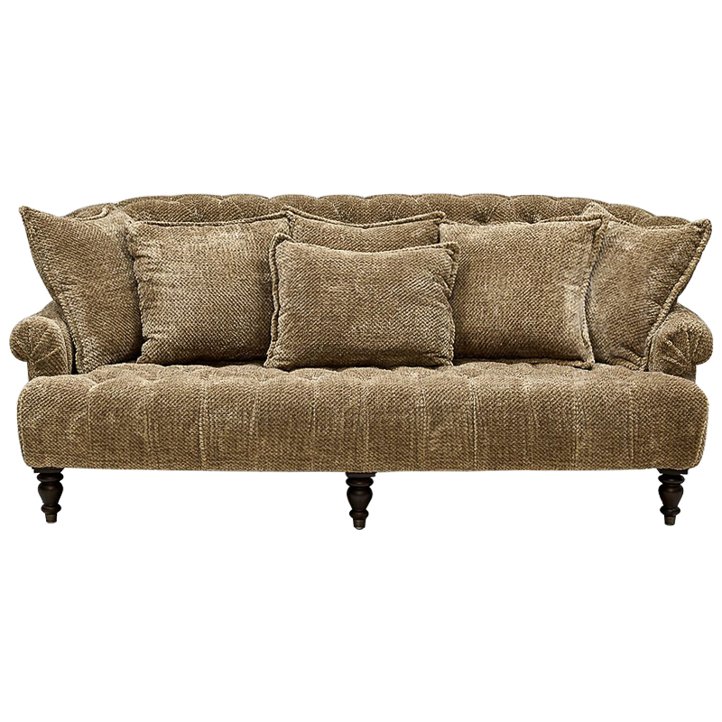 Диван с подушками Gould Sofa Коричневый Коричневый Диван с подушками Gould Sofa Коричневый Коричневый в Липецке | Loft Concept