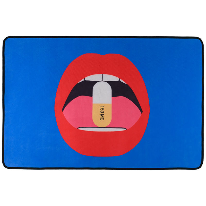 Ковер Red Lips Jonathan Adler Rug Синий Красный Розовый Желтый Ковер Red Lips Jonathan Adler Rug Синий Красный Розовый Желтый в Липецке | Loft Concept