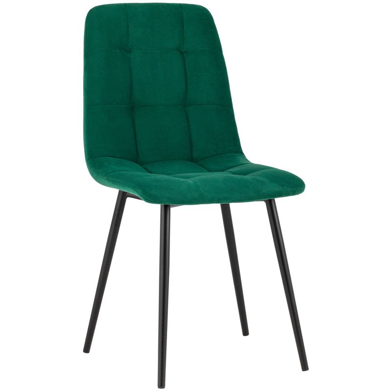 Стул NANCY S-2 Chair Изумрудный Велюр Изумрудный Черный Стул NANCY S-2 Chair Изумрудный Велюр Изумрудный Черный в Липецке | Loft Concept