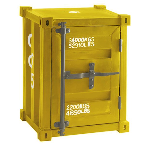 Тумбочка морской контейнер CARLINGUE Sea Container yellow Тумбочка морской контейнер CARLINGUE Sea Container yellow в Липецке | Loft Concept