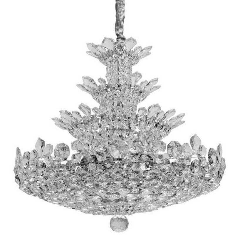 Люстра Griselda Crystal Chandelier 80 Хром Прозрачный Люстра Griselda Crystal Chandelier 80 Хром Прозрачный в Липецке | Loft Concept