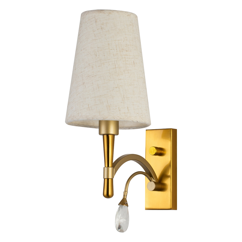 Бра Desiree Sconce Латунь матовое золото Белый Прозрачный Бра Desiree Sconce Латунь матовое золото Белый Прозрачный в Липецке | Loft Concept