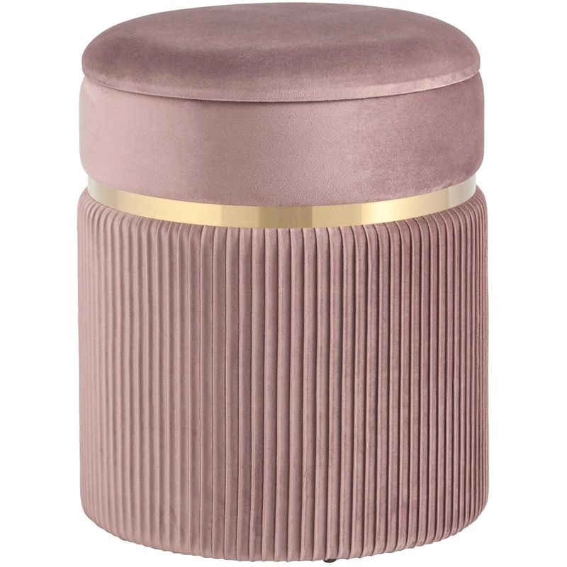 Пуф с ящиком розовый Glossy Velor Розовый пастельный Пуф с ящиком розовый Glossy Velor Розовый пастельный в Липецке | Loft Concept