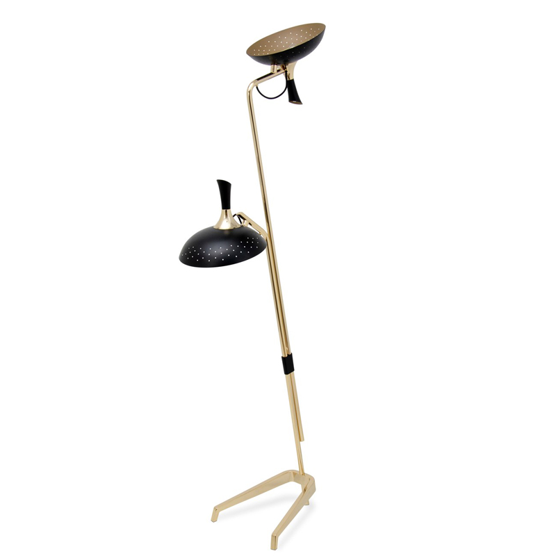 Торшер ABBEY Floor lamp Черный Глянцевое золото Торшер ABBEY Floor lamp Черный Глянцевое золото в Липецке | Loft Concept