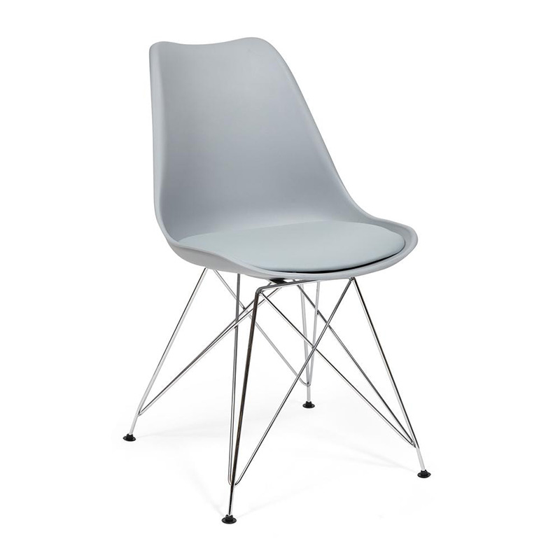 Стул DSR gray Серый Хром Стул DSR gray Серый Хром в Липецке | Loft Concept