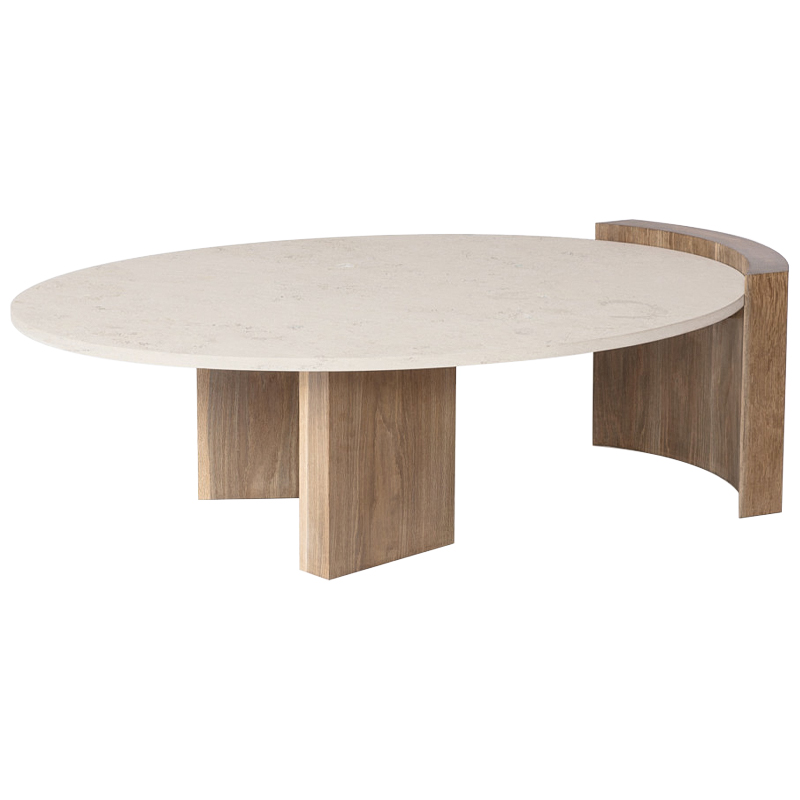 Кофейный стол Jia Coffee Table Бежевый Коричневый Кофейный стол Jia Coffee Table Бежевый Коричневый в Липецке | Loft Concept