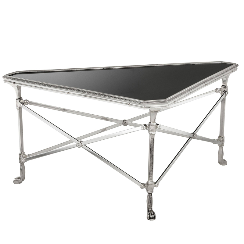 Кофейный стол Eichholtz Coffee Table Soiree Глянцевый черный Серебро винтаж Кофейный стол Eichholtz Coffee Table Soiree Глянцевый черный Серебро винтаж в Липецке | Loft Concept