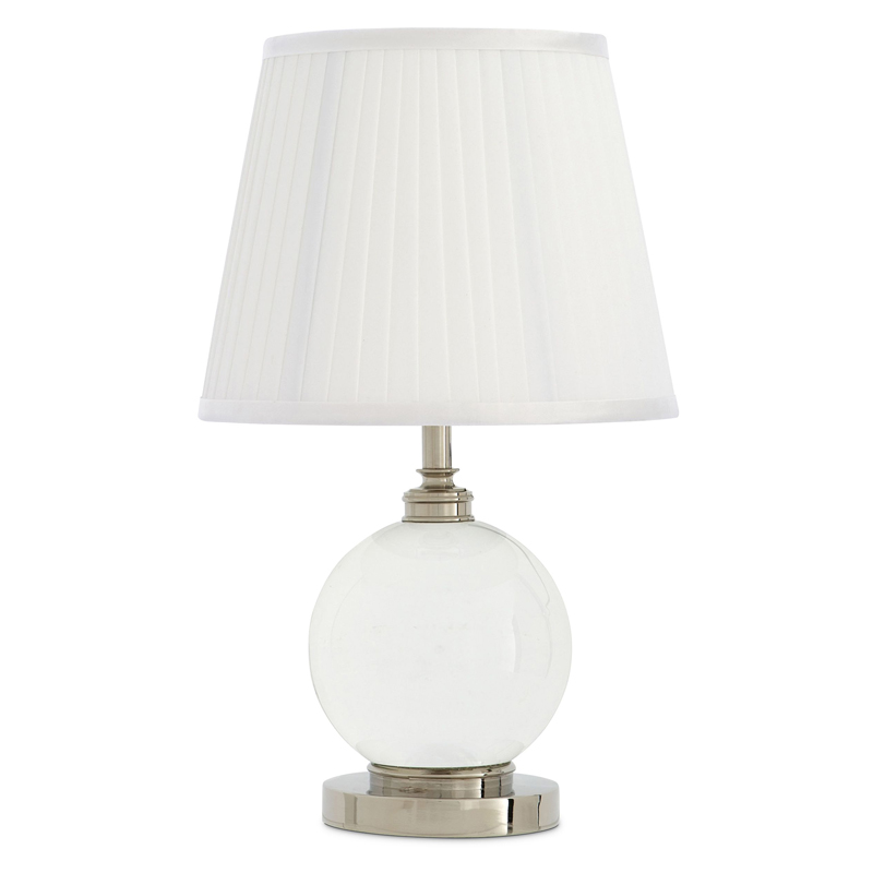 Настольная лампа Eichholtz Table Lamp Octavia Прозрачный Белый Никель Настольная лампа Eichholtz Table Lamp Octavia Прозрачный Белый Никель в Липецке | Loft Concept