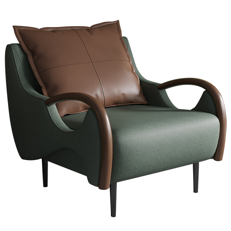 Кресло Oliwier Green Armchair Зеленый Коричневый Кресло Oliwier Green Armchair Зеленый Коричневый в Липецке | Loft Concept