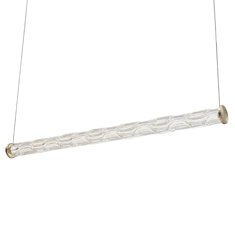 Линейный подвесной светильник Storey Glass Hanging Lamp Золотой Прозрачное Стекло Линейный подвесной светильник Storey Glass Hanging Lamp Золотой Прозрачное Стекло в Липецке | Loft Concept