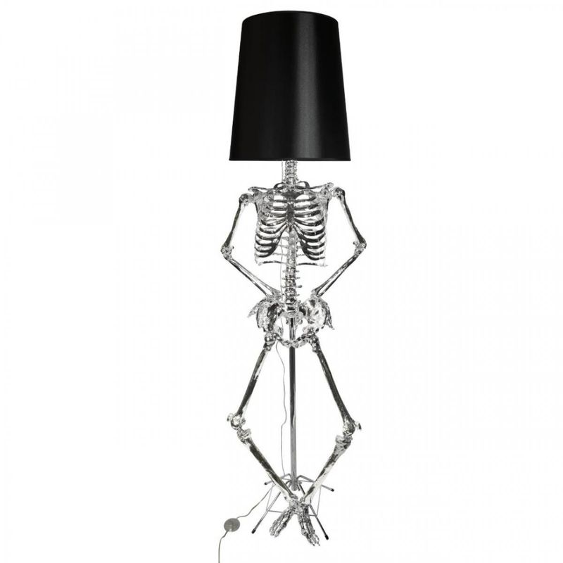 Торшер Skeleton 190 см Серебряный Черный Торшер Skeleton 190 см Серебряный Черный в Липецке | Loft Concept