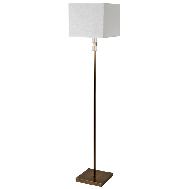 Торшер Tradonico Floor Lamp Brass Латунь Белый Прозрачный Торшер Tradonico Floor Lamp Brass Латунь Белый Прозрачный в Липецке | Loft Concept