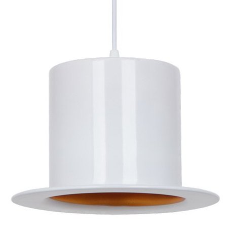 Подвесной светильник Pendant Lamp Banker Bowler Hat White I Белый Подвесной светильник Pendant Lamp Banker Bowler Hat White I Белый в Липецке | Loft Concept