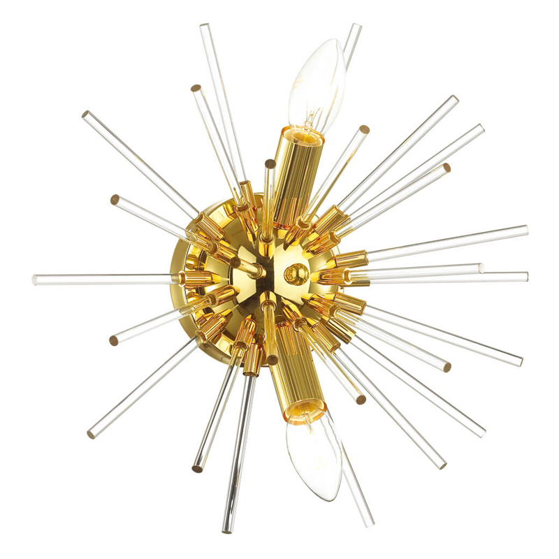 Бра Varg Sputnik Sconce Gold Глянцевое золото Прозрачный в Липецке | Loft Concept 