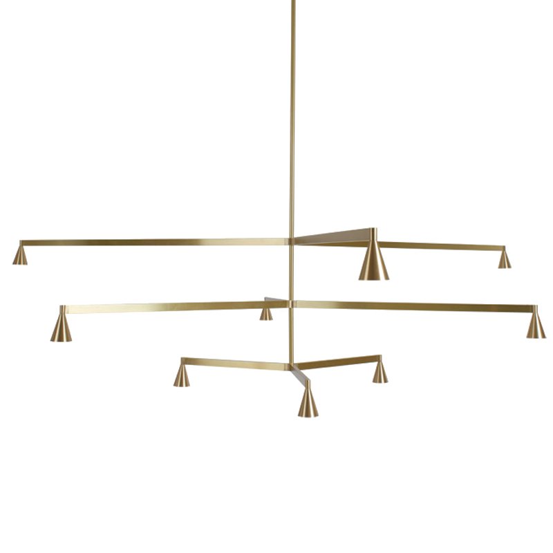 Подвесной светильник Austere Chandelier Y 9 Латунь Подвесной светильник Austere Chandelier Y 9 Латунь в Липецке | Loft Concept