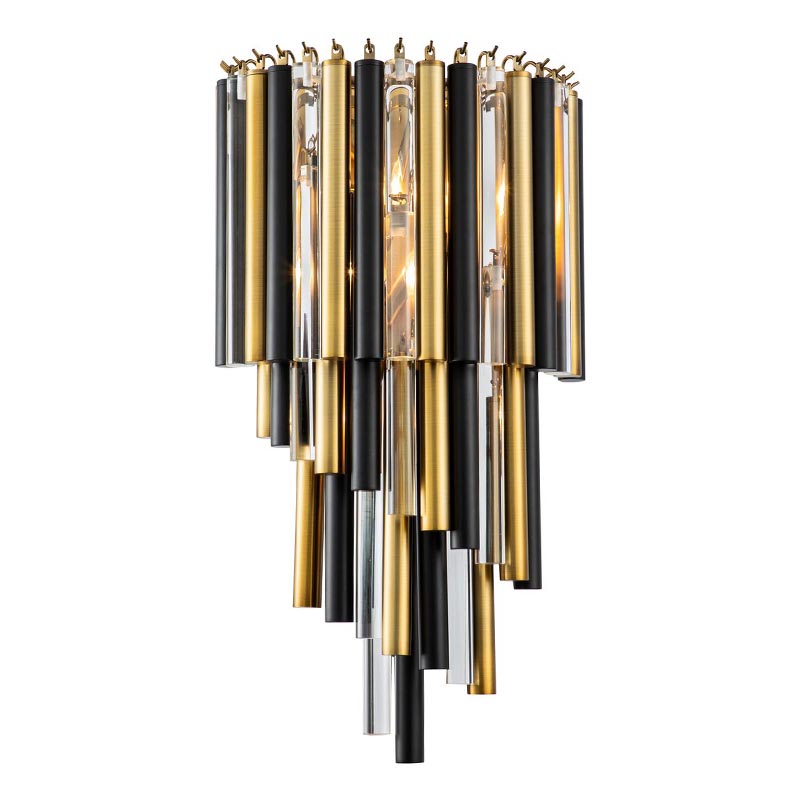 Бра Black Brass Symphony Wall Lamp Черный Латунь Прозрачный (Transparent) Бра Black Brass Symphony Wall Lamp Черный Латунь Прозрачный (Transparent) в Липецке | Loft Concept
