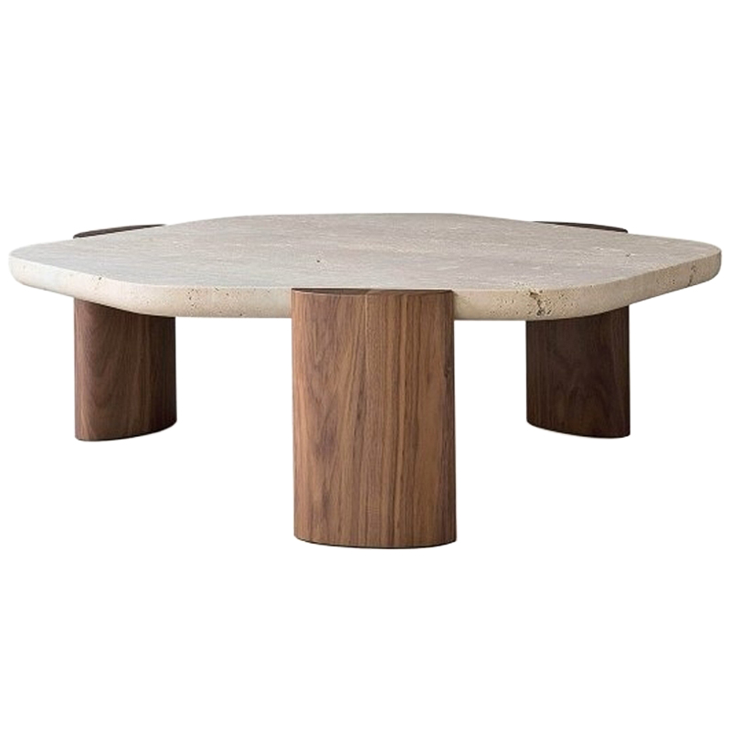 Дизайнерский журнальный стол Beverage Table Коричневый Бежевый Дизайнерский журнальный стол Beverage Table Коричневый Бежевый в Липецке | Loft Concept