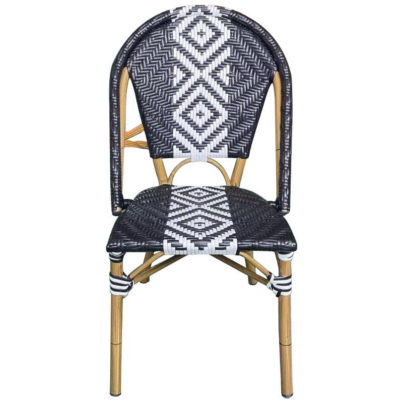 Стул ротанг Wicker Aloys Rattan Chair Древесина Черный Белый Стул ротанг Wicker Aloys Rattan Chair Древесина Черный Белый в Липецке | Loft Concept